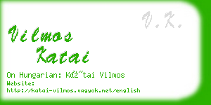 vilmos katai business card